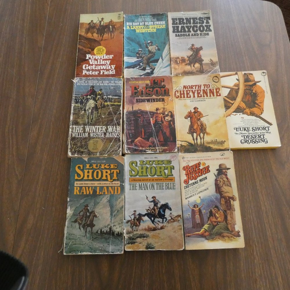 Lot of 10 Vintage 60s 70s Western Paperbacks~ Luke Short and More